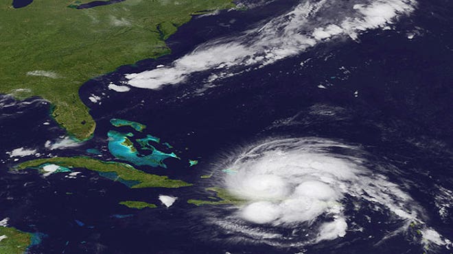 Hurricane irene satellite image AP/NOAA